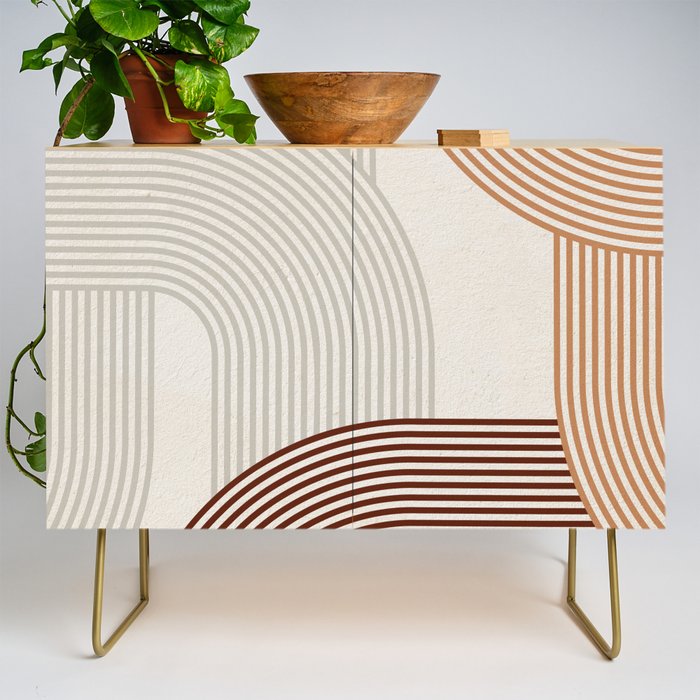 Mid Century Line Art I Credenza Gallery Image 1
