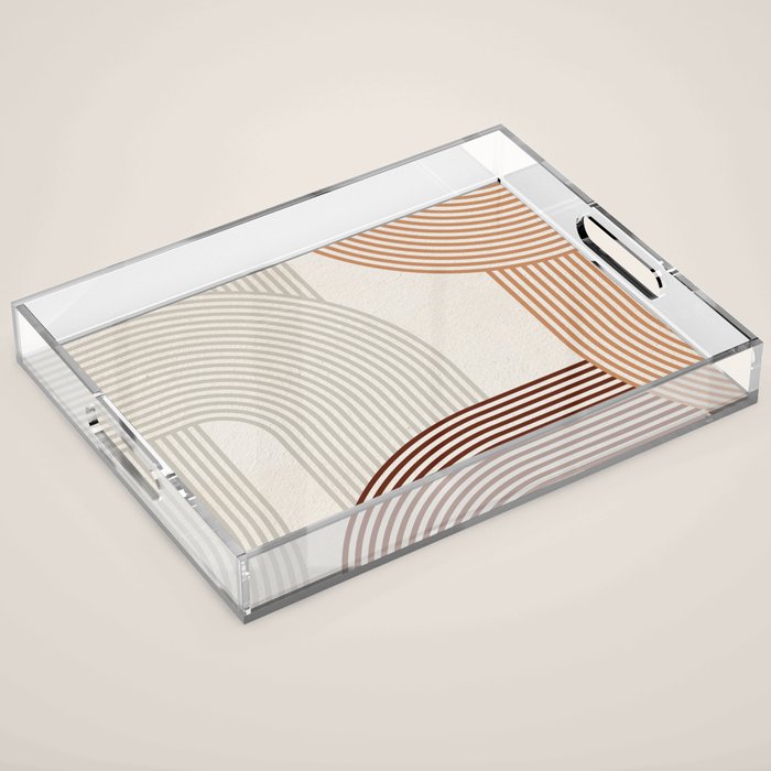 Mid Century Line Art I Acrylic Tray Gallery Image 1