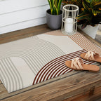 Mid Century Line Art I Outdoor Rug Gallery Image 2