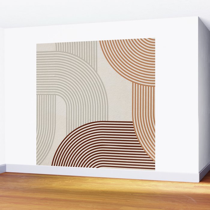 Mid Century Line Art I Wall Mural Gallery Image 2