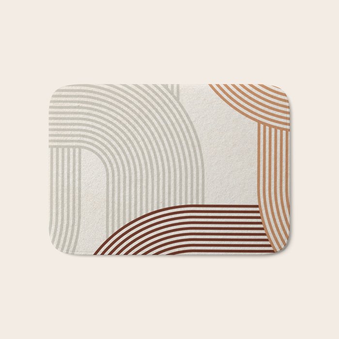 Mid Century Line Art I Bath Mat Gallery Image 1