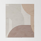 Mid Century Line Art I Throw Blanket Gallery Image 2