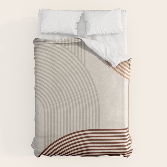 Mid Century Line Art I Duvet Cover Gallery Image 1