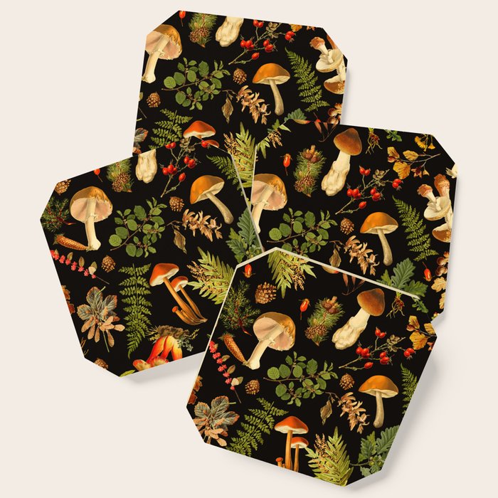 Vintage & Shabby Chic - Autumn Harvest Black Coaster Gallery Image 1