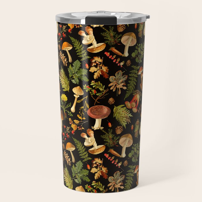 Vintage & Shabby Chic - Autumn Harvest Black Travel Mug Gallery Image 1