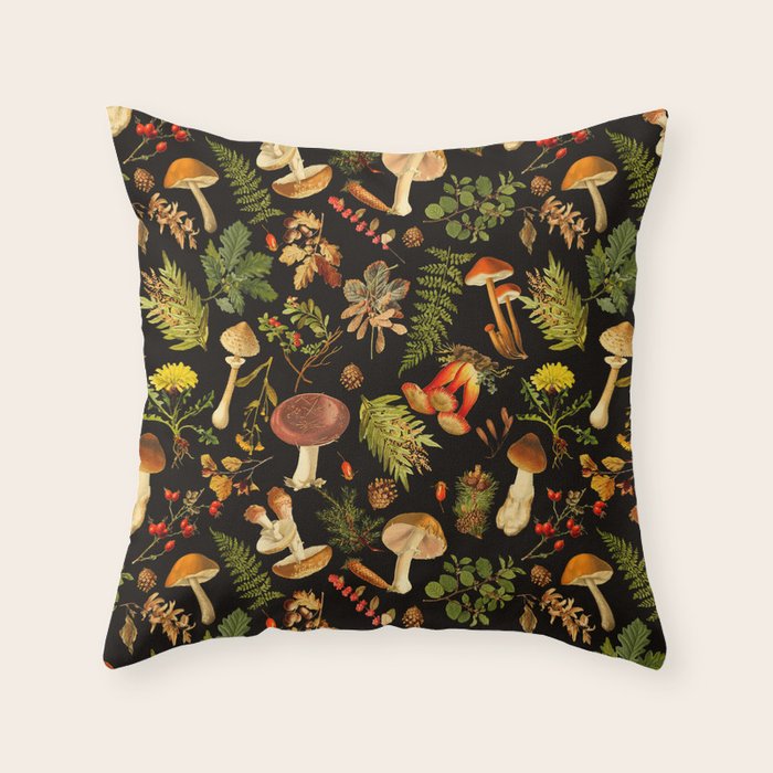Vintage & Shabby Chic - Autumn Harvest Black Throw Pillow Gallery Image 6