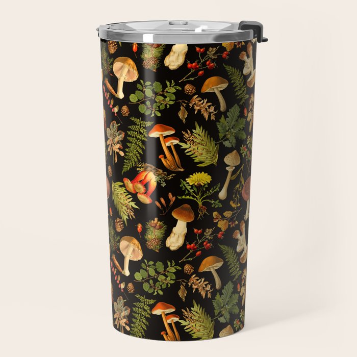 Vintage & Shabby Chic - Autumn Harvest Black Travel Mug Gallery Image 2