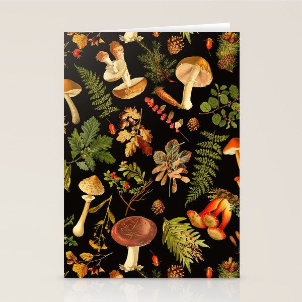 Vintage & Shabby Chic - Autumn Harvest Black Stationery Card Gallery Image 2