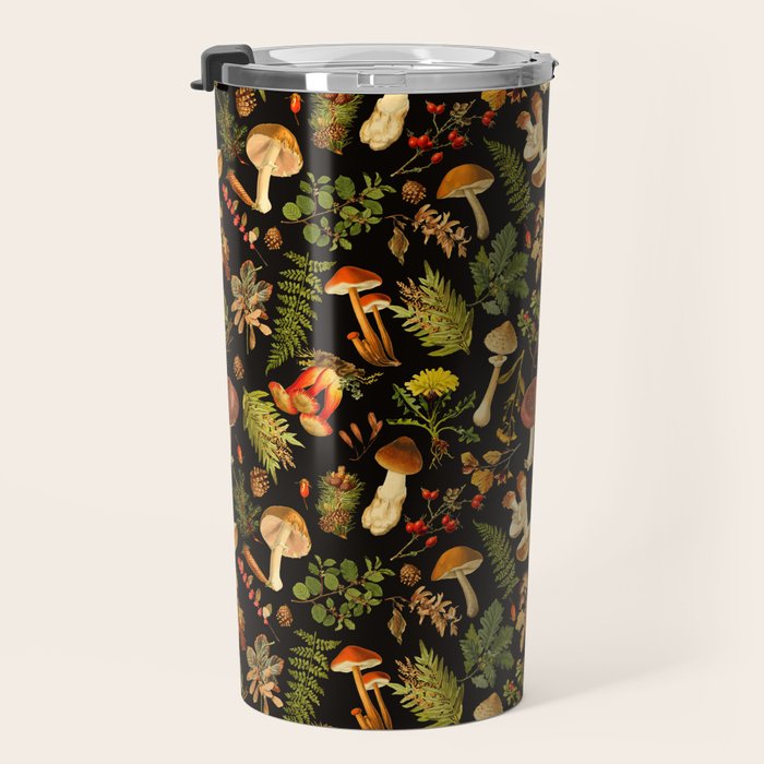 Vintage & Shabby Chic - Autumn Harvest Black Travel Mug Gallery Image 3