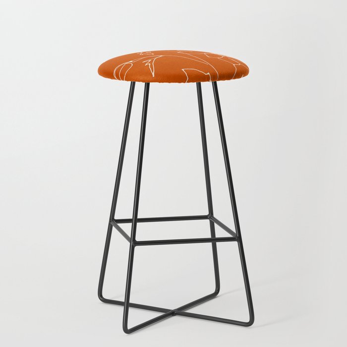 Line Drawing Flowers Stool Gallery Image 1