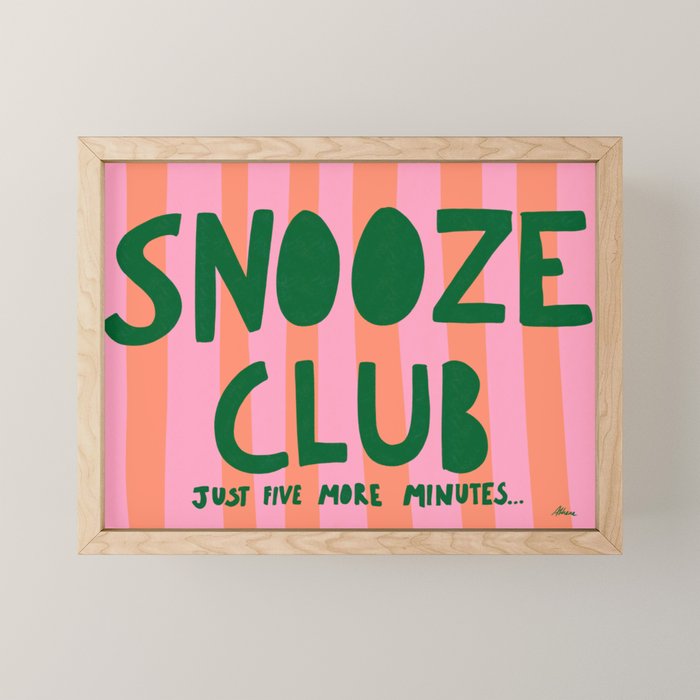 Snooze Club Mini Art Print Gallery Image 1