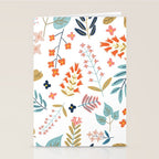 Botanical Harmony | Floral Vintage Plants Colorful Leaves | Autumn Spring Nature Bohemian Chic Stationery Card Gallery Image 2