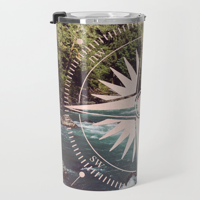 Rose Gold River Compass Travel Mug Gallery Image 3