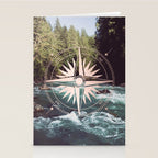 Rose Gold River Compass Stationery Card Gallery Image 2