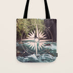 Rose Gold River Compass Tote Bag Gallery Image 1