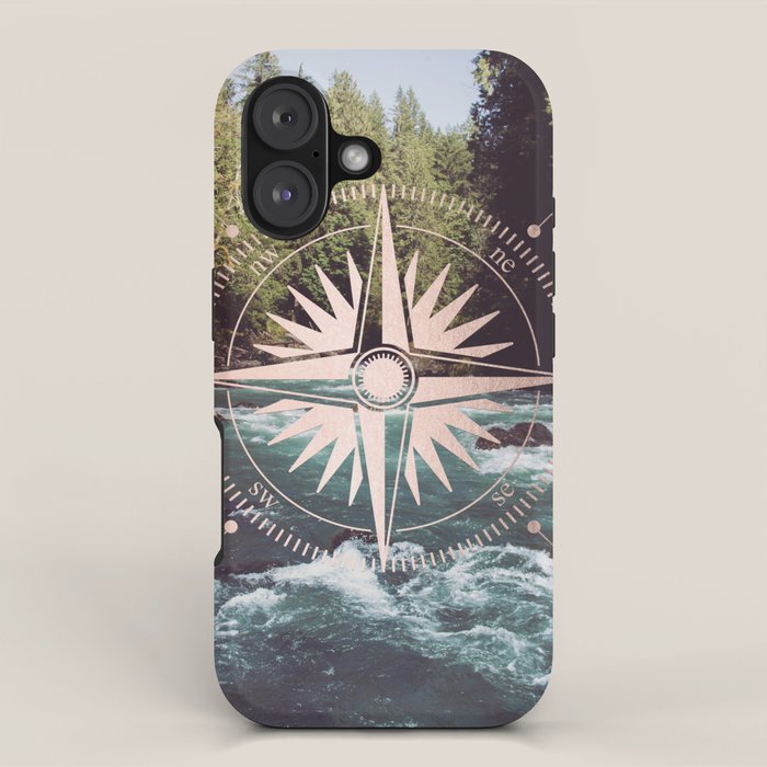 Rose Gold River Compass iPhone Case Gallery Image 1