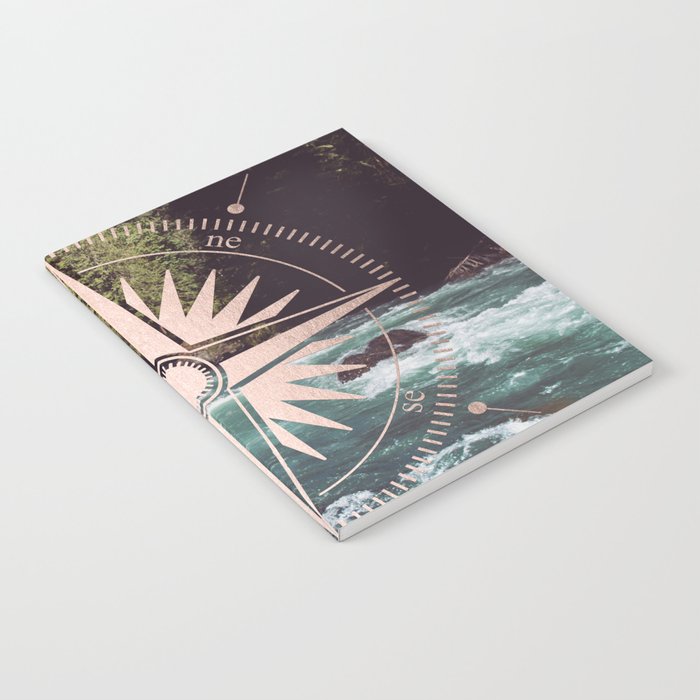 Rose Gold River Compass Notebook Gallery Image 2