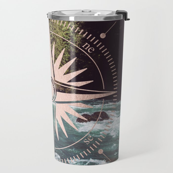 Rose Gold River Compass Travel Mug Gallery Image 2