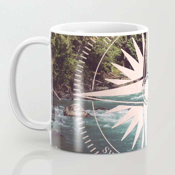 Rose Gold River Compass Coffee Mug Gallery Image 3