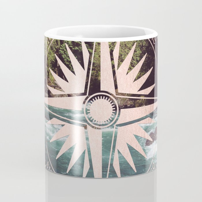 Rose Gold River Compass Coffee Mug Gallery Image 4