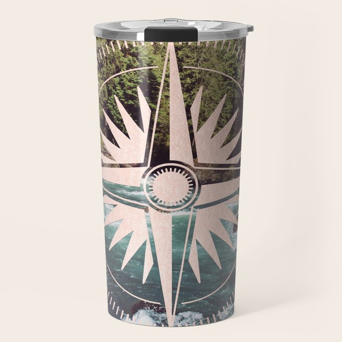 Rose Gold River Compass Travel Mug Gallery Image 1