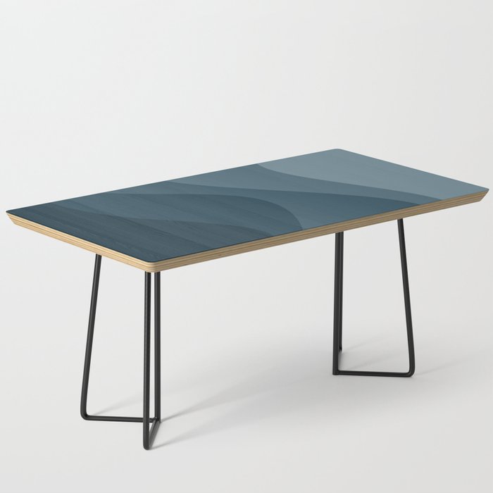 Abstract Color Waves - Blue Tones Coffee Table Gallery Image 1