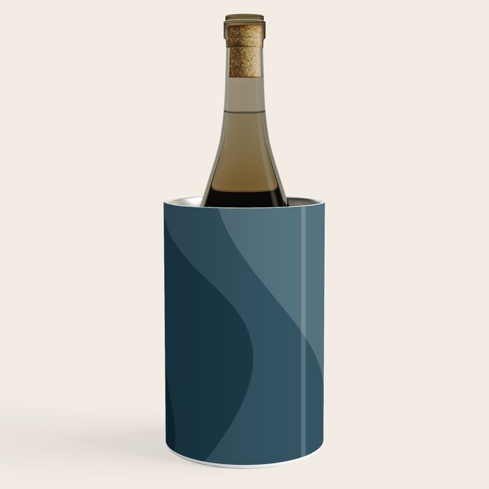 Abstract Color Waves - Blue Tones Wine Chiller Gallery Image 1