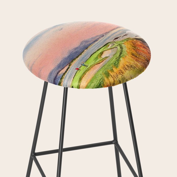 Pebble Beach Golf Course Hole 7 Stool Gallery Image 2