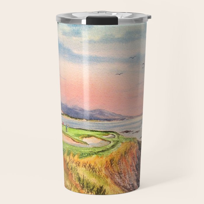 Pebble Beach Golf Course Hole 7 Travel Mug Gallery Image 1