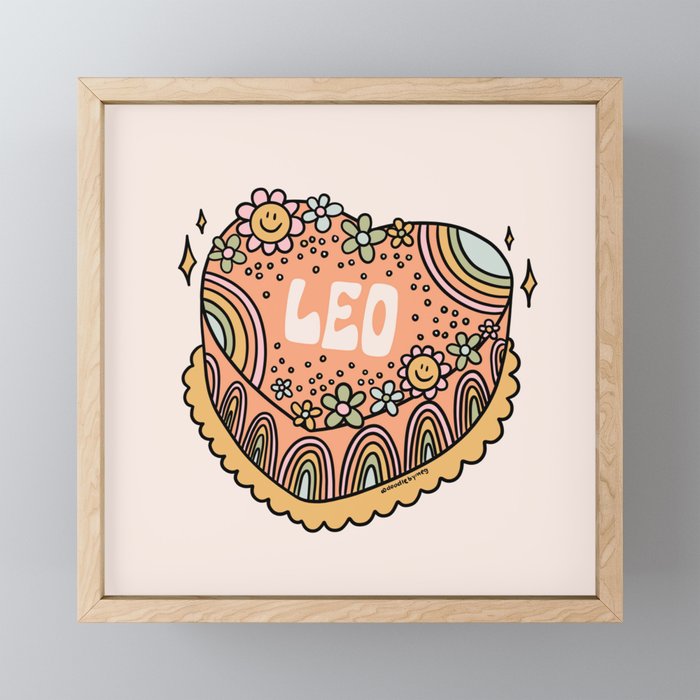 Leo Heart Cake Mini Art Print Gallery Image 1