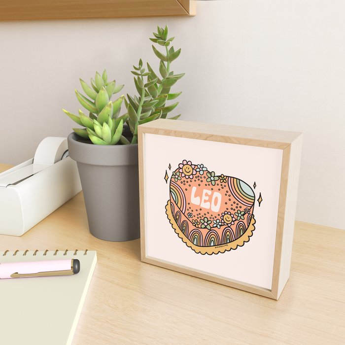 Leo Heart Cake Mini Art Print Gallery Image 2