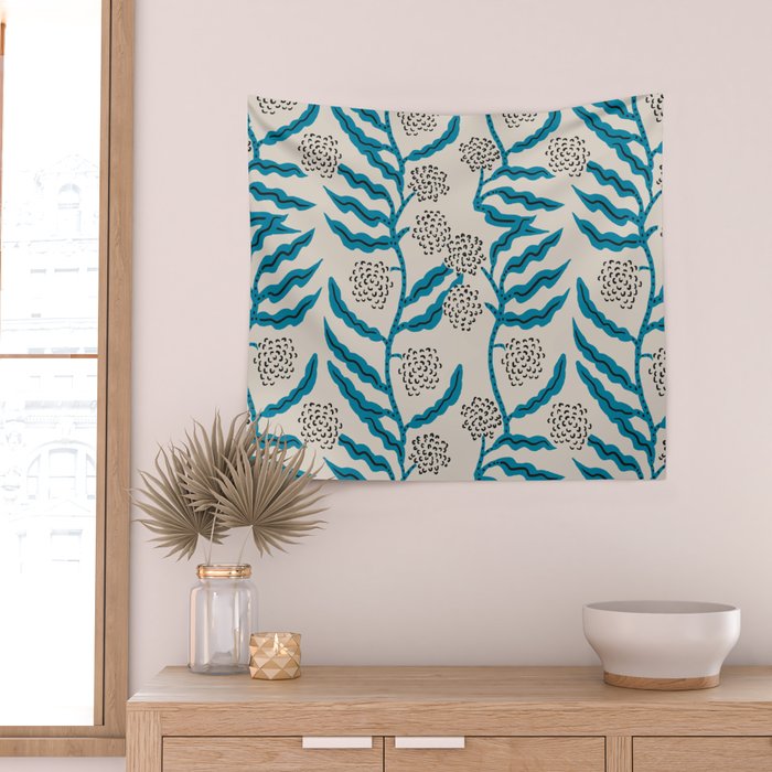 LA VILLE VINE BLUE Wall Tapestry Gallery Image 2