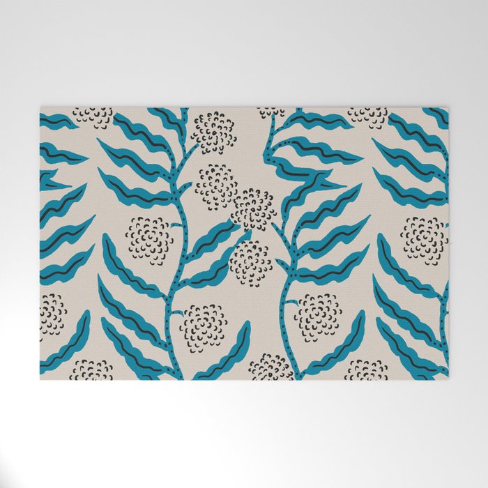 LA VILLE VINE BLUE Welcome Mat Gallery Image 1