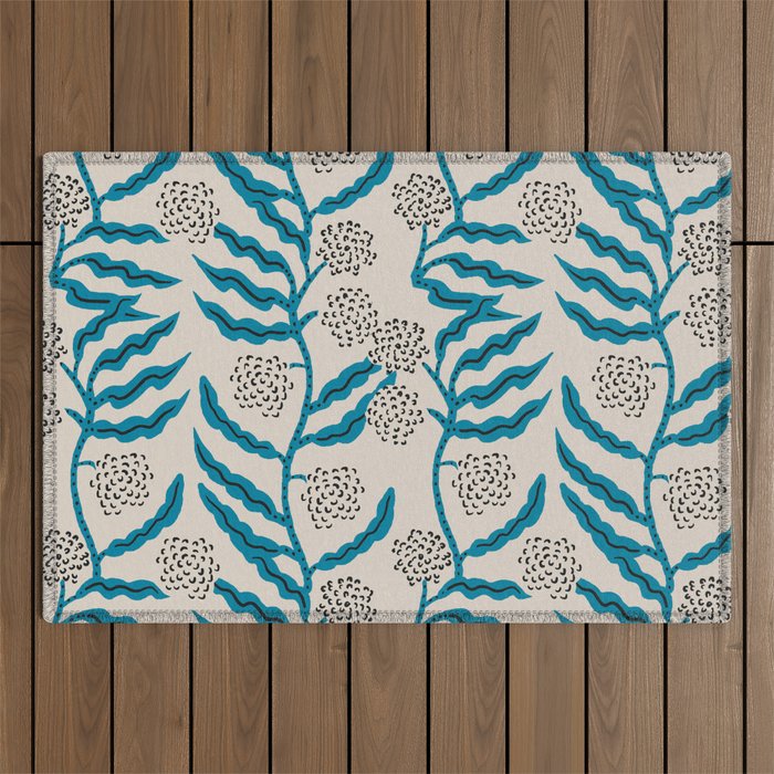 LA VILLE VINE BLUE Outdoor Rug Gallery Image 1