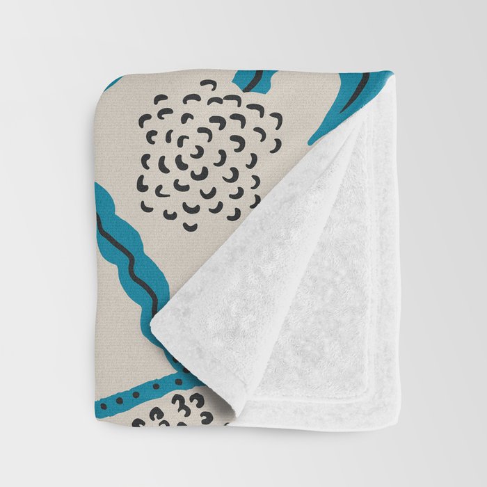 LA VILLE VINE BLUE Throw Blanket Gallery Image 3