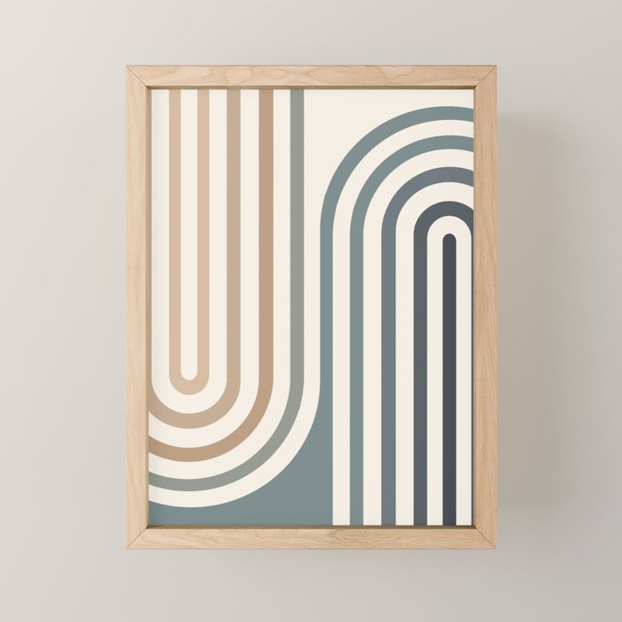 Bold Curvature Stripes II Mini Art Print Gallery Image 1