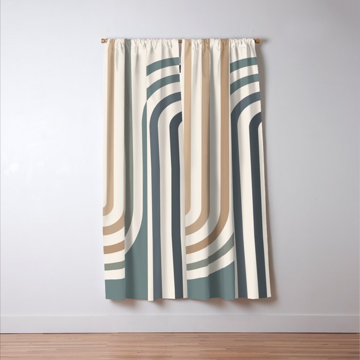Bold Curvature Stripes II Window Curtain Gallery Image 3