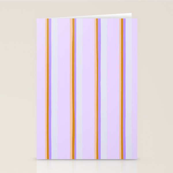 Lavender Pinstripes Stationery Card Gallery Image 2