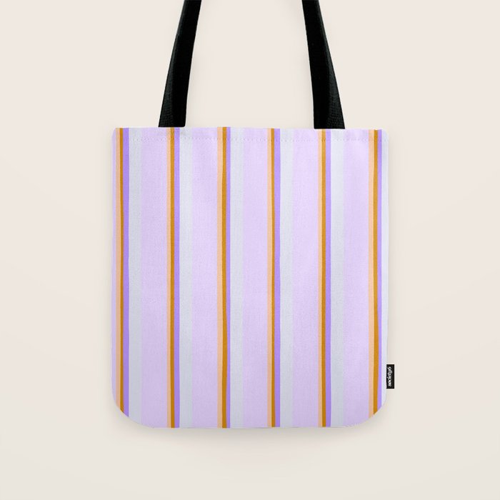 Lavender Pinstripes Tote Bag Gallery Image 1
