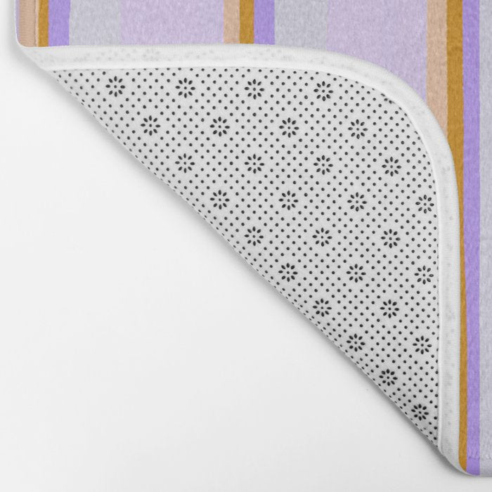 Lavender Pinstripes Bath Mat Gallery Image 2