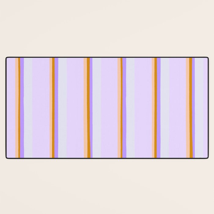Lavender Pinstripes Desk Mat Gallery Image 3
