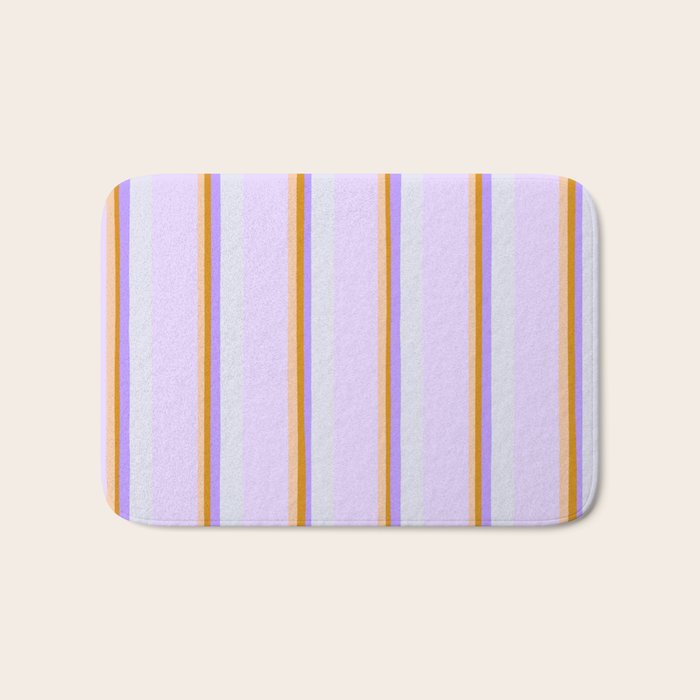 Lavender Pinstripes Bath Mat Gallery Image 1