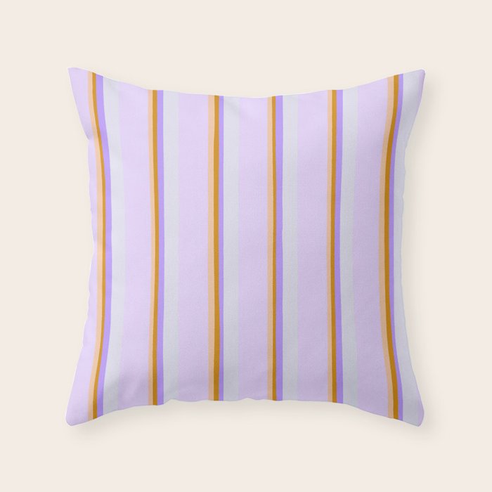 Lavender Pinstripes Throw Pillow Gallery Image 6