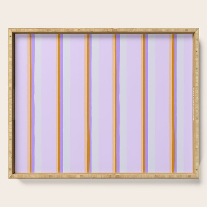 Lavender Pinstripes Serving Tray Gallery Image 1
