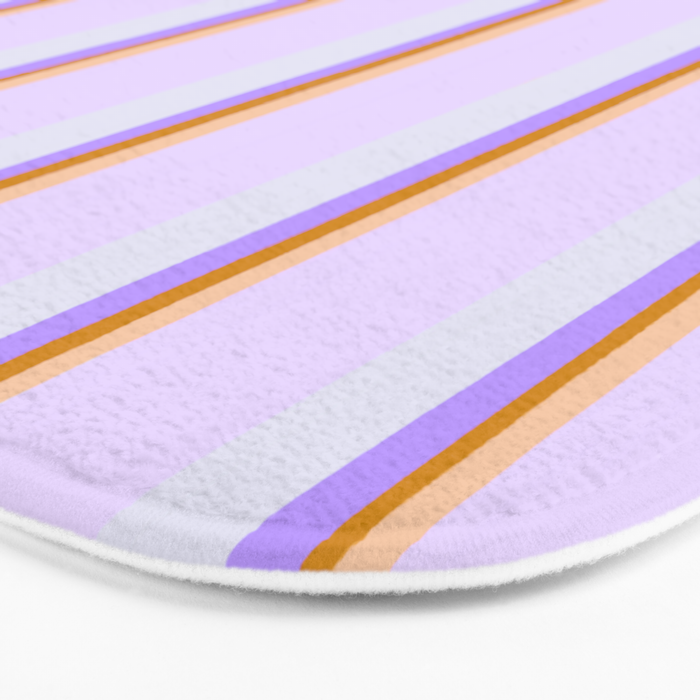 Lavender Pinstripes Bath Mat Gallery Image 3