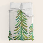 Pine Trees - Green Palette Duvet Cover Gallery Image 6