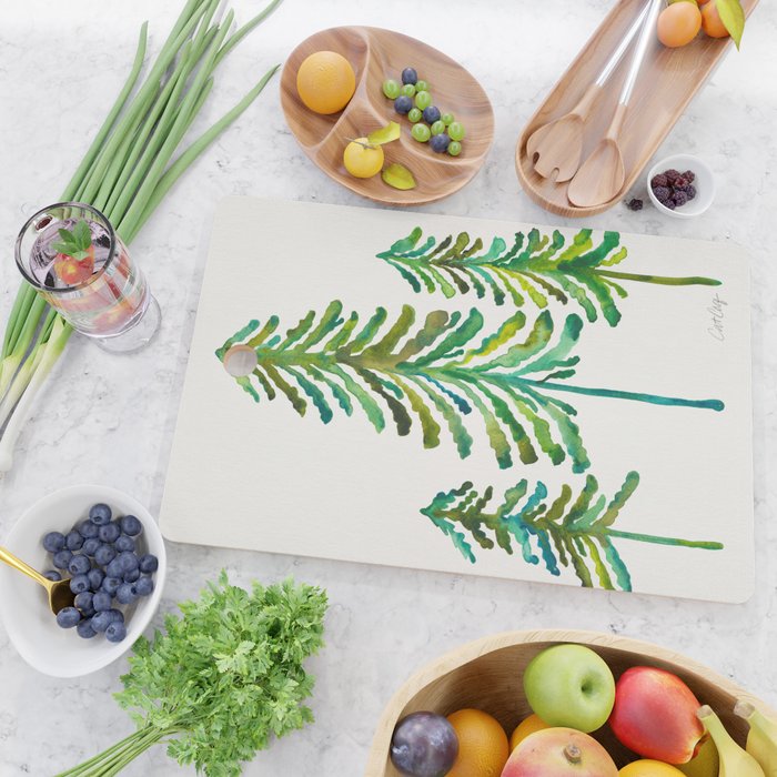 Pine Trees â Green Palette Cutting Board Gallery Image 2