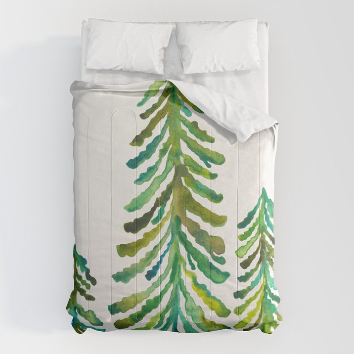 Pine Trees - Green Palette Comforter Gallery Image 6