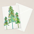 Pine Trees - Green Palette Stationery Card Gallery Image 2