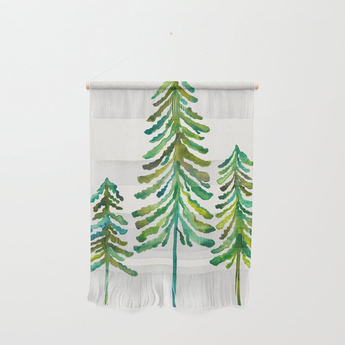 Pine Trees - Green Palette Wall Hanging Gallery Image 1